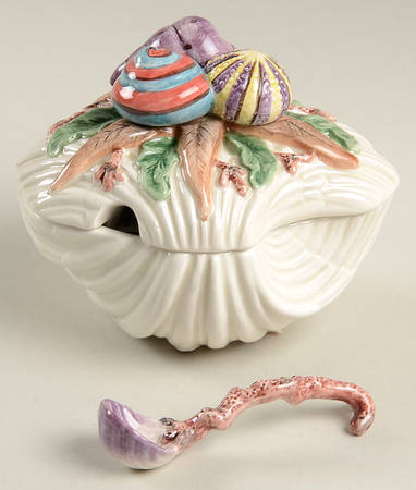La Mer Sugar Bowl & Lid W/Spoon