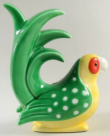 Caribbean Parrot Single China Bookend