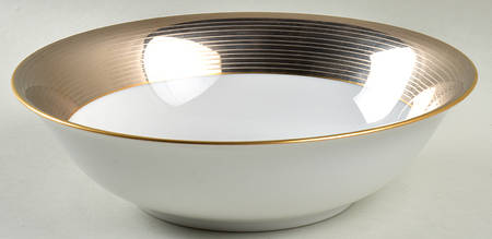 Les Bandes Platinees II 9" Round Vegetable Bowl