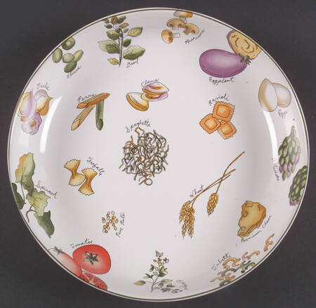 Pasta Ingredients 12" Pasta Serving Bowl