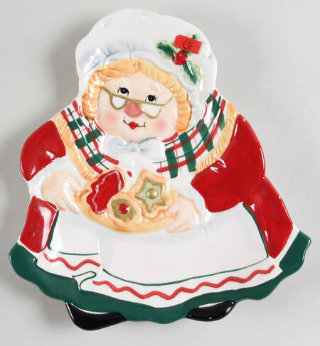 Plaid Christmas Canape Plate