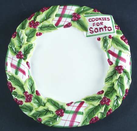 Plaid Christmas Cookie Plate