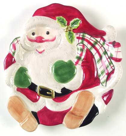 Plaid Christmas Canape Plate