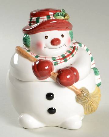 Plaid Christmas Candy Jar & Lid