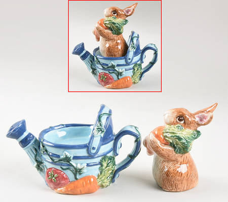 English Garden Bunnies Stacking Salt & Pepper Set