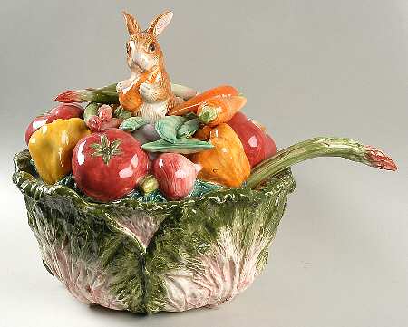 English Garden Bunnies Tureen & Lid w/Ladle