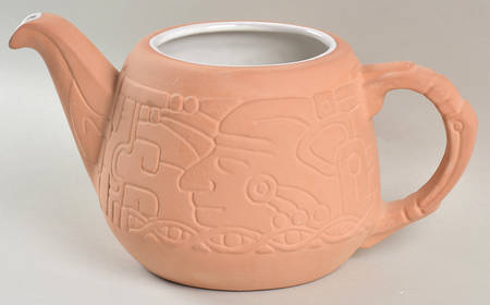 Aztec White(White Front, Terra Cotta Back) Teapot No Lid