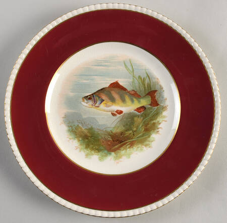 FON85 Burgundy Luncheon Plate