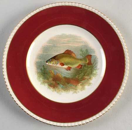 FON85 Burgundy Luncheon Plate