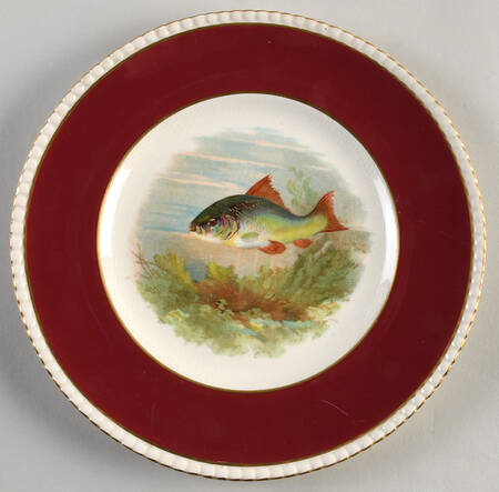 FON85 Burgundy Luncheon Plate