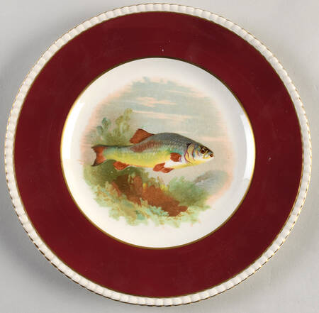 FON85 Burgundy Luncheon Plate