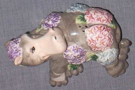 Hippos and Hydrangeas Salt Shaker