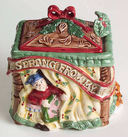 The Night Before Christmas Sugar Bowl & Lid W/Spoon