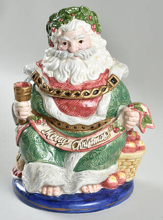 Christmas Carol Biscuit Barrel & Lid