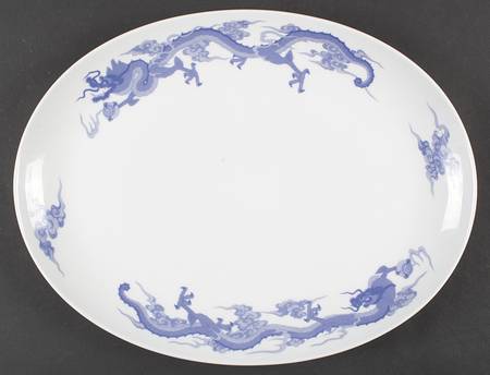 Dragon Blue 16" Oval Serving Platter