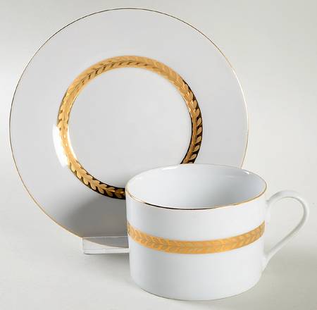Imperial Gold Flat Cup & Saucer Set