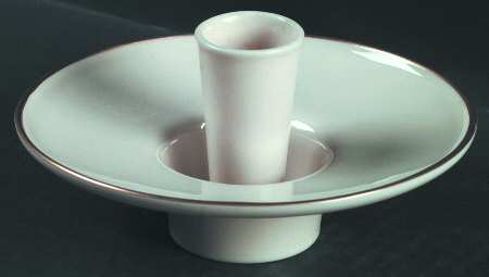 Contours (Gold Trim) Single Light Candlestick