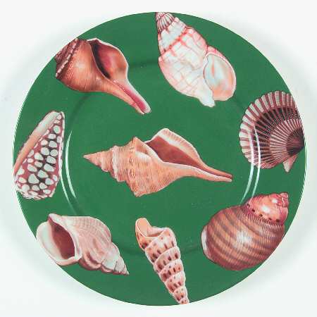Coquille De Mer (Teal Background) by Fitz &amp; Floyd