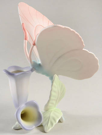 Elegant Butterflies Figural Candlestick