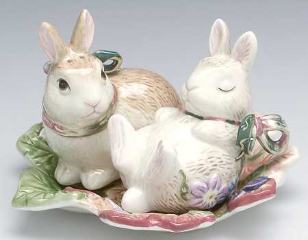 Woodland Spring (3 Pc) Salt & Pepper Tray Set