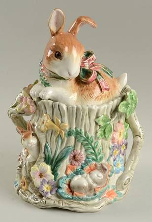Woodland Spring Medium Canister & Lid by Fitz & Floyd