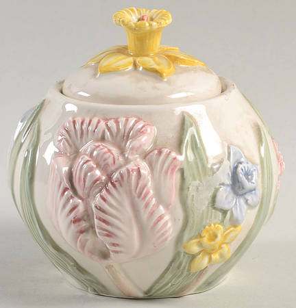 Bunny Garden Sugar Bowl & Lid