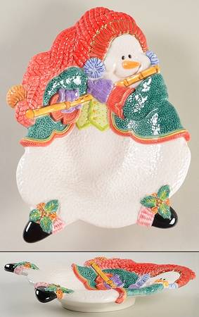 Snowman Jamboree 12" Round Vegetable Bowl