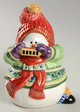 Snowman Jamboree Sugar Bowl & Lid