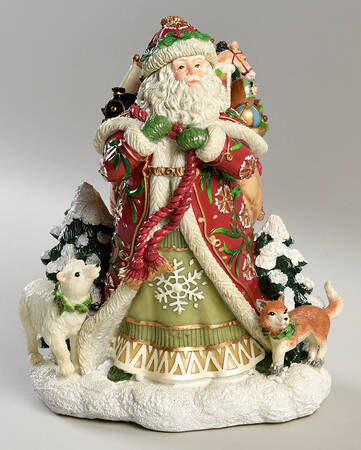 Winter Holiday Santa Musical Figurine