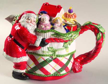 Remembering Santa Teapot & Lid