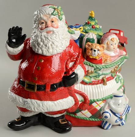 Remembering Santa Cookie Jar & Lid