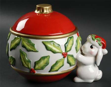 Christmas Bunny Blooms Candy Box & Lid