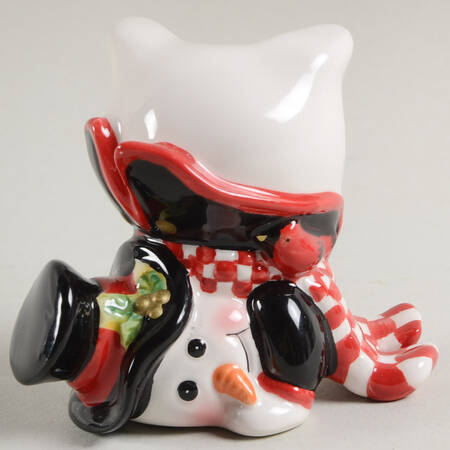 Holly Jolly Snowman Rolling Tumbling Snowman Figurine