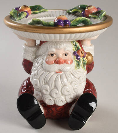 Christmas Santa 6" Pillar Candleholder