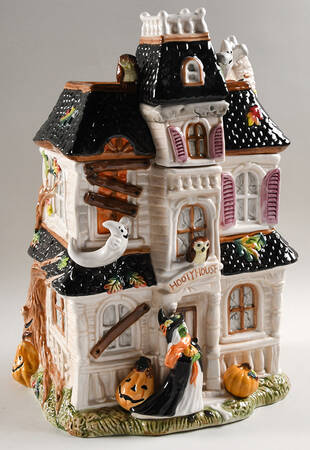 Halloween Harvest Cookie Jar & Lid