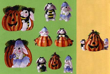 Halloween Bunny Blooms by Fitz &amp; Floyd