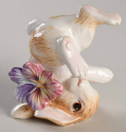 Halcyon On Head Tumbling Rabbit Figurine