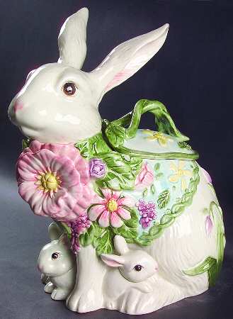 Fauna And Flora Cookie Jar & Lid