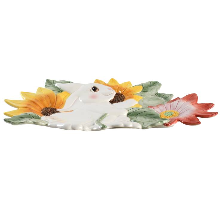 Bunny Blooms Chip Bowl/Plate for Chip & Dip Set