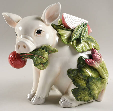 French Market Figural Cookie Jar & Lid