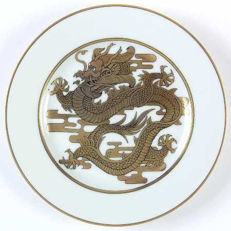 Dragon D'Or (White Background) by Fitz &amp; Floyd