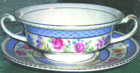 6815 Footed Cream Soup Bowl & Saucer Set