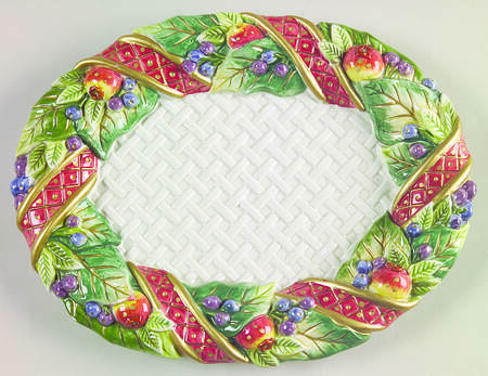 Holiday Swan 9" Oval Serving Platter