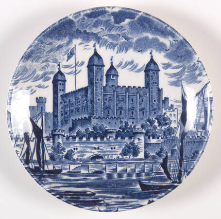 Old Chelsea Blue (Various Buildings and Landscape) Coaster