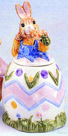 Egg Spress Painting Sugar Bowl & Lid