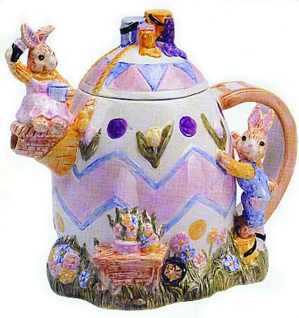 Egg Spress Painting Teapot & Lid