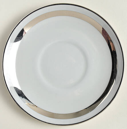 Theme (Platinum on Gray) Saucer for Cream Soup Bowl