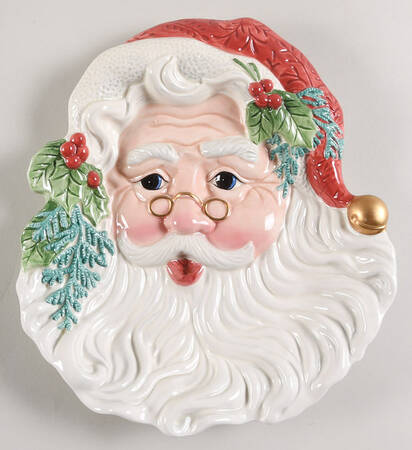 Old Fashioned Christmas Canape Plate