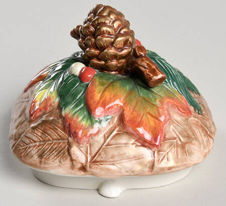 Christmas Lodge Lid for Teapot
