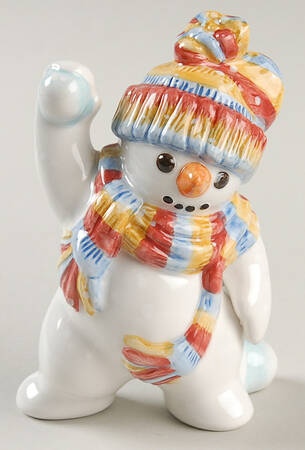 The Flurries On Belly Tumbling Santa Figurine